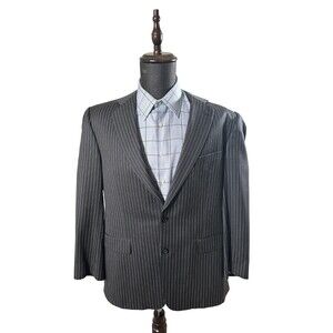 Burberry London Suit Men 42R - Black and White Pin Striped - lightly used